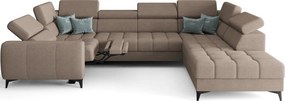 Γωνιακός καναπές Calyra Max I Relax-Καφέ Ανοιχτό-Δεξιά