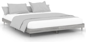 vidaXL Πλαίσιο Κρεβατιού Γκρι Sonoma 200x200 εκ. Επεξεργασμένο Ξύλο
