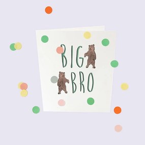 Ευχετήρια Κάρτα Κονφετί Big Bro GL-BC-04 10x9cm Multi The Gift Label