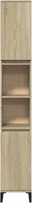 vidaXL Ντουλάπι Μπάνιου Sonoma Δρυς 30x30x190 εκ. Επεξεργασμένο Ξύλο