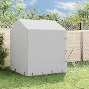 vidaXL Κλουβί Σκύλου Εξ. Χώρου με Οροφή Ασημί 2x6x2,5 μ. Γαλβ. Ατσάλι
