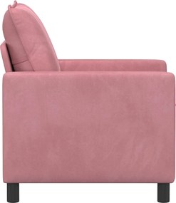 vidaXL Καναπές Ροζ 76 x 81 x 87,5 εκ Βελούδο