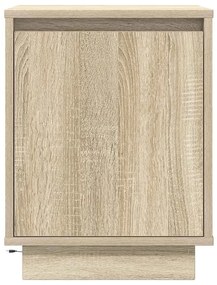 vidaXL Κομοδίνο με φώτα LED Sonoma Oak 38x34x50 cm