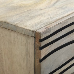 vidaXL Κομοδίνα με συρτάρι Λευκό και Μαύρο 50 x 33 x 60 εκ