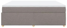 Κρεβάτι Boxspring με Στρώμα Taupe 180x200 εκ. Υφασμάτινο - Μπεζ-Γκρι