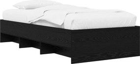 vidaXL Σκελετός Κρεβατιού Μαύρη Δρυς 80 x 200 cm Επεξεργασμένο Ξύλο