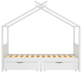 vidaXL Πλαίσιο Κρεβατιού Παιδικό με Συρτάρια 90 x 200 εκ. Ξύλο Πεύκου