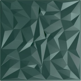 vidaXL Πάνελ τοίχου 48 pcs Αμέθυστος Πράσινο 50 x 50 cm Φελιζόλ XPS