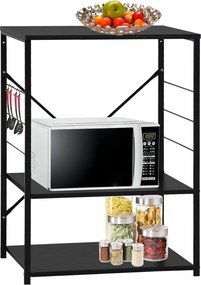 vidaXL Ντουλάπι Φούρνου Μικροκυμάτων Μαύρο 60x39,6x79,5 εκ. Επεξ. Ξύλο
