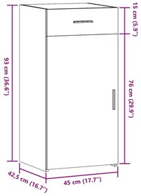 ΣΥΡΤΑΡΙΕΡΑ ΜΑΥΡΗ 45X42,5X93 ΕΚ. ΑΠΟ ΕΠΕΞΕΡΓΑΣΜΕΝΟ ΞΥΛΟ 846286