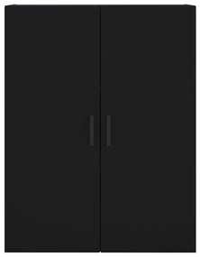 Ντουλάπι Μαύρο 69,5x34x180 εκ. από Επεξεργασμένο Ξύλο - Μαύρο