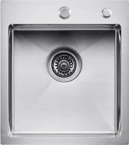 VEVOR 40cm Kitchen Sink Top Mount Single Bowl Drop-In Basin Stainless Steel Bar