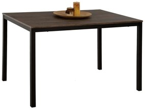 Τραπέζι Τραπεζαρίας Goose HM9532 120x80x75cm Walnut-Black