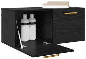 vidaXL Ντουλάπα Τοίχου Μαύρη δρυς 80 x 36.5 x 35 cm Επεξεργασμένο ξύλο