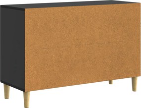 vidaXL Πλαϊνό γραφείο Μαύρο 89 x 34,5 x 60 εκ. Επεξεργασμένο Ξύλο