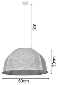 Acoustic Light 1xE27 Pendant Light D:50x30cm (4061)