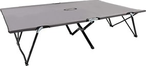 vidaXL Ξαπλώστρα Δύο Ατόμων Πτυσσόμενη Γκρι Ατσάλινη