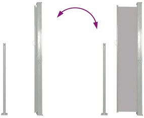 vidaXL Σκίαστρο Πλαϊνό Συρόμενο Γκρι 140 x 300 εκ.