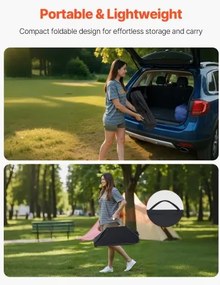 VEVOR Folding Portable Camping Table Aluminum Outdoor Picnic Table Carry Bag