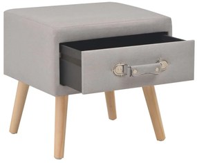 vidaXL Κομοδίνο Γκρι 40 x 35 x 40 εκ. Υφασμάτινο