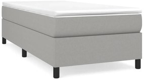 vidaXL Σκελετός Κρεβατιού Χωρίς Στρώμα Αν. Γκρι 90x200 εκ.Υφασμάτινο