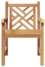 vidaXL Καρέκλες Κήπου 2 pcs Καφέ 58 x 60 x 90 εκ Μασίφ ξύλο teak
