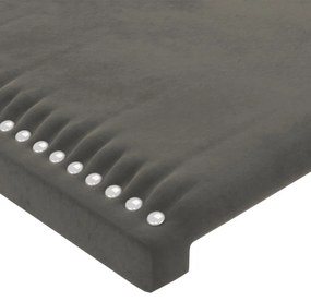 Κεφαλάρι με Πτερύγια Σκούρο Γκρι 83x16x118/128εκ.Βελούδινο 3119471