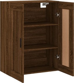vidaXL Ντουλάπι Τοίχου Καφέ Δρυς 69,5 x 34 x 90 εκ. από Επεξεργ. Ξύλο