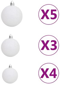 vidaXL Χριστουγ. Δέντρο Έλατο Nordmann LED/Μπάλες Πράσινο 150 εκ.