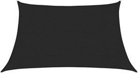 vidaXL Πανί Σκίασης Μαύρο 3/4 x 2 μ. από HDPE 160 γρ./μ²