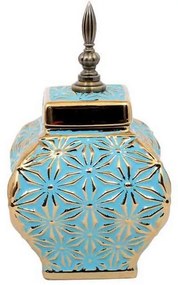 Βάζο Κεραμικό 08-122-199 15x15x26cm Ciel-Gold Ceramic