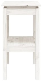 Τραπέζι κονσόλα άσπρο 80x40x75 εκ. από Μασίφ Ξύλο Πεύκου - Λευκό