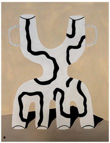 Πόστερ Veins 02 - Μαύρο Γκρι Μπεζ 50 x 70 cm THE POSTER CLUB