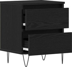 vidaXL Κομοδίνο 2 pcs Μαύρη δρυς 40 x 35 x 50 εκ. Επεξεργασμένο ξύλο