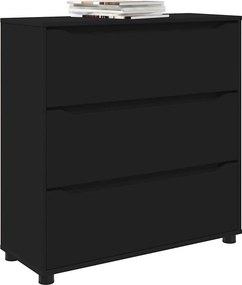 vidaXL Ντουλάπι αποθήκευσης 80 x 31 x 81 εκ Επεξεργασμένο Ξύλο Μαύρο