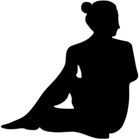 Διακοσμητικό Τοίχου Yoga 891TNL3555 53x55cm Black Wallity Μέταλλο