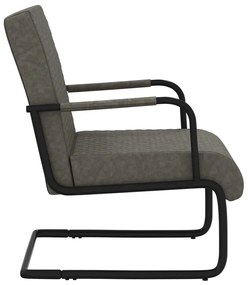 vidaXL Καρέκλα «Πρόβολος» Σκούρο Γκρι από Συνθετικό Δέρμα