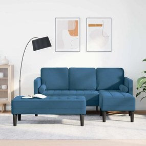 vidaXL Σετ Καναπέ 2 pcs Μπλε 173 x 131 x 67 εκ Βελούδο