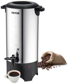 VEVOR Commercial Coffee Urn 50 Cup Stainless Steel Coffee Dispenser Fast Brew