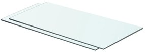 vidaXL Ράφια Πάνελ 2 τεμ. Διάφανα 60 x 25 εκ. Γυάλινα