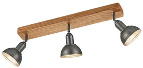 Φωτιστικό Οροφής - Σποτ Delhi 803400367 3xE14 40W 58x11,6x20,5cm Antique Trio Lighting Metal,Wood