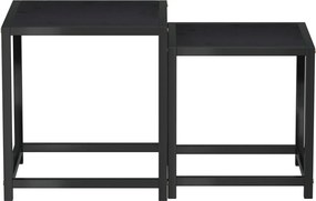 vidaXL Τραπεζάκια 2 τεμ. Μαύρα από MDF