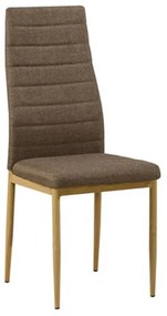 Καρέκλα Jetta ΕΜ966F,146 Brown 40x50x95 cm Σετ 6τμχ Μέταλλο,Ύφασμα