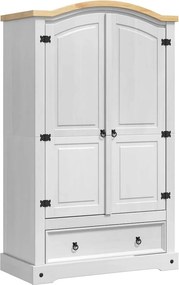 vidaXL Ντουλάπι CORONA Λευκό 101 x 52 x 170 εκ Στερεά ξυλεία πεύκου