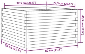 ΖΑΡΝΤΙΝΙΕΡΑ ΚΗΠΟΥ ΛΕΥΚΗ 80X80X45,5 ΕΚ. ΑΠΟ ΜΑΣΙΦ ΞΥΛΟ ΠΕΥΚΟΥ 847259