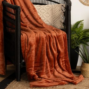 Κουβέρτα Fleece Ημίδιπλη (180x230) A-S Flannel Terracotta 156048I