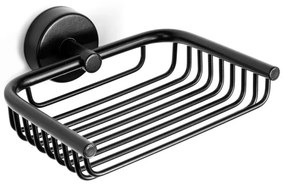 Karag 230355 Moderno Σαπουνοθήκη Σχαρωτή 13cm Μαύρη Ματ