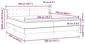 ΚΡΕΒΑΤΙ BOXSPRING ΜΕ ΣΤΡΩΜΑ ΣΚΟΥΡΟ ΠΡΑΣΙΝΟ 180X210ΕΚ. ΒΕΛΟΥΔΙΝΟ 3318462