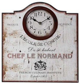 Ρολόι Τοίχου Chef Le Normand LOG263 Λευκό 43x40cm Espiel Mdf