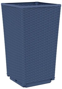 vidaXL Ζαρντινιέρες Κήπου 4 τεμ. Μπλε Γκρι 32,5x32,5x57 εκ. Πολυπροπυλένιο